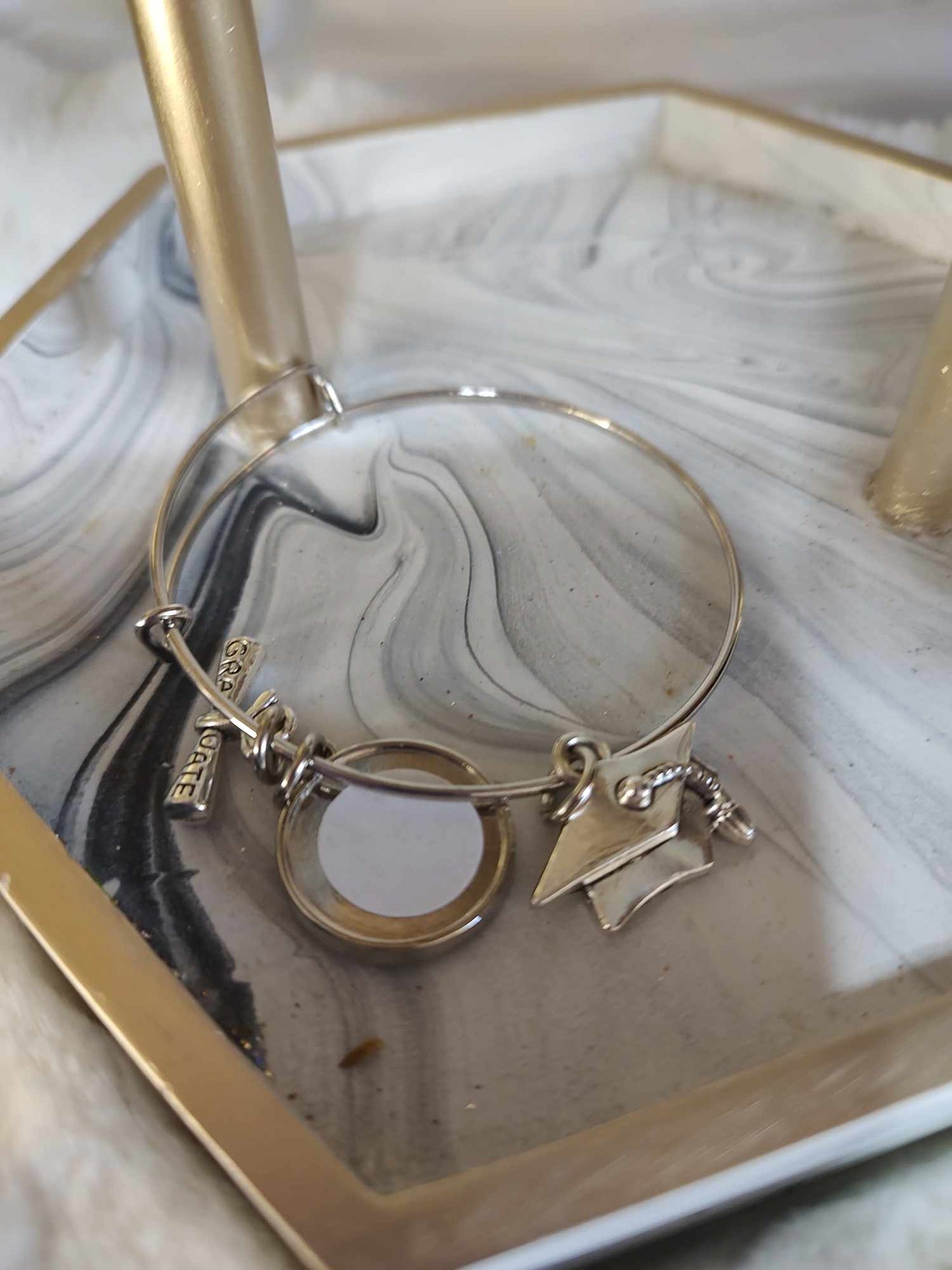 Graduation photo charm bracelet