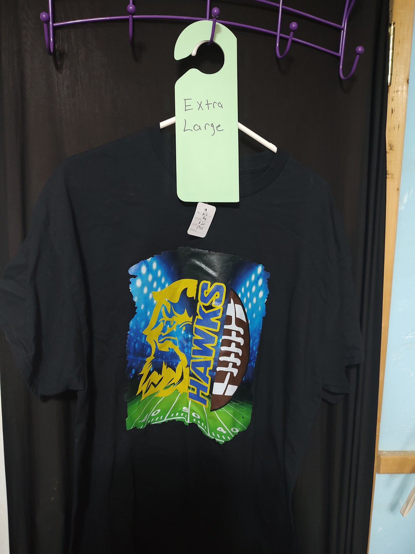 Gretna hawks black split football t-shirt extra large Clearance sale