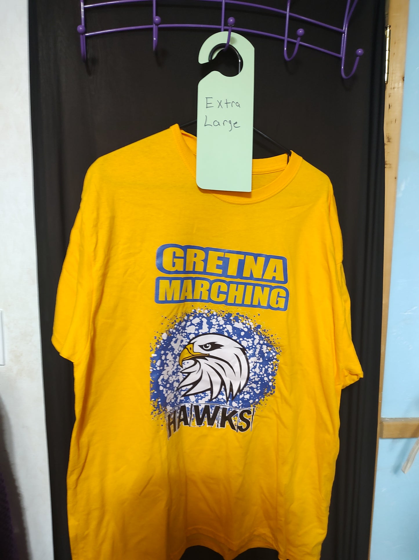 Gretna marching hawks splatter t-shirt extra large Clearance sale