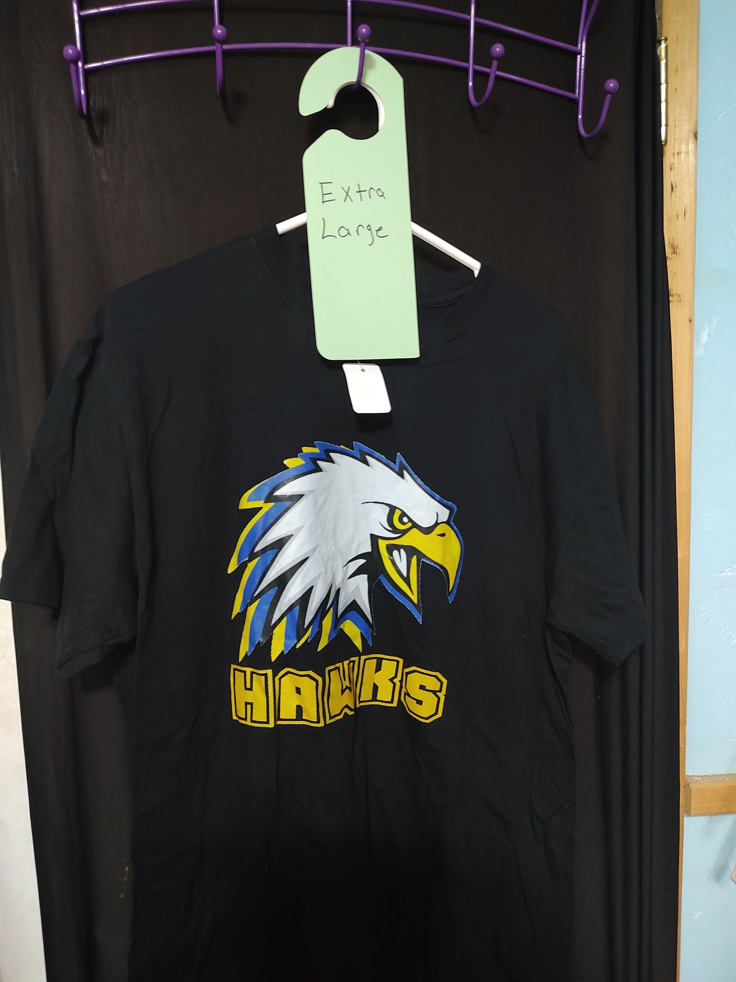 Hawks black t-shirt extra large Clearance sale