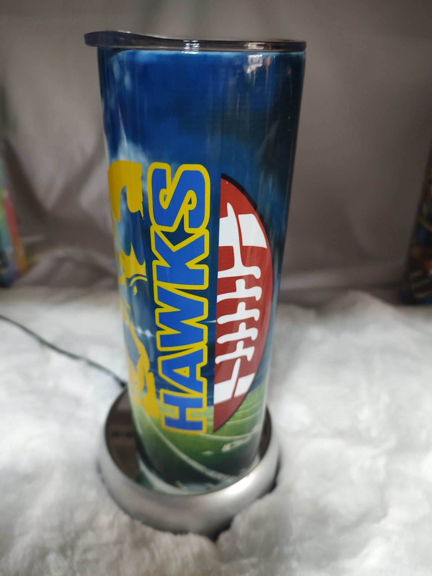 Gretna Hawks split football tumbler 20 oz tumbler clearance sale