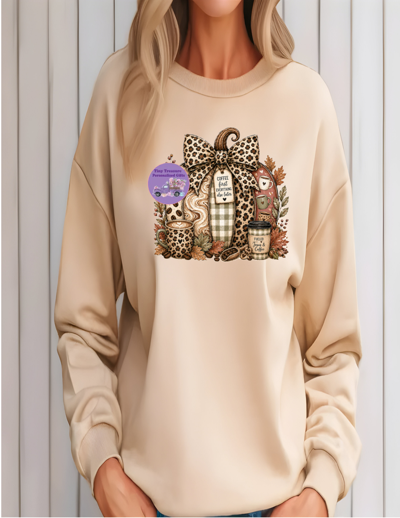 Coffee first everything else later pumpkin sweatshirt
