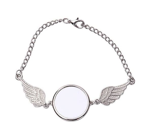 Angel wing photo bracelet