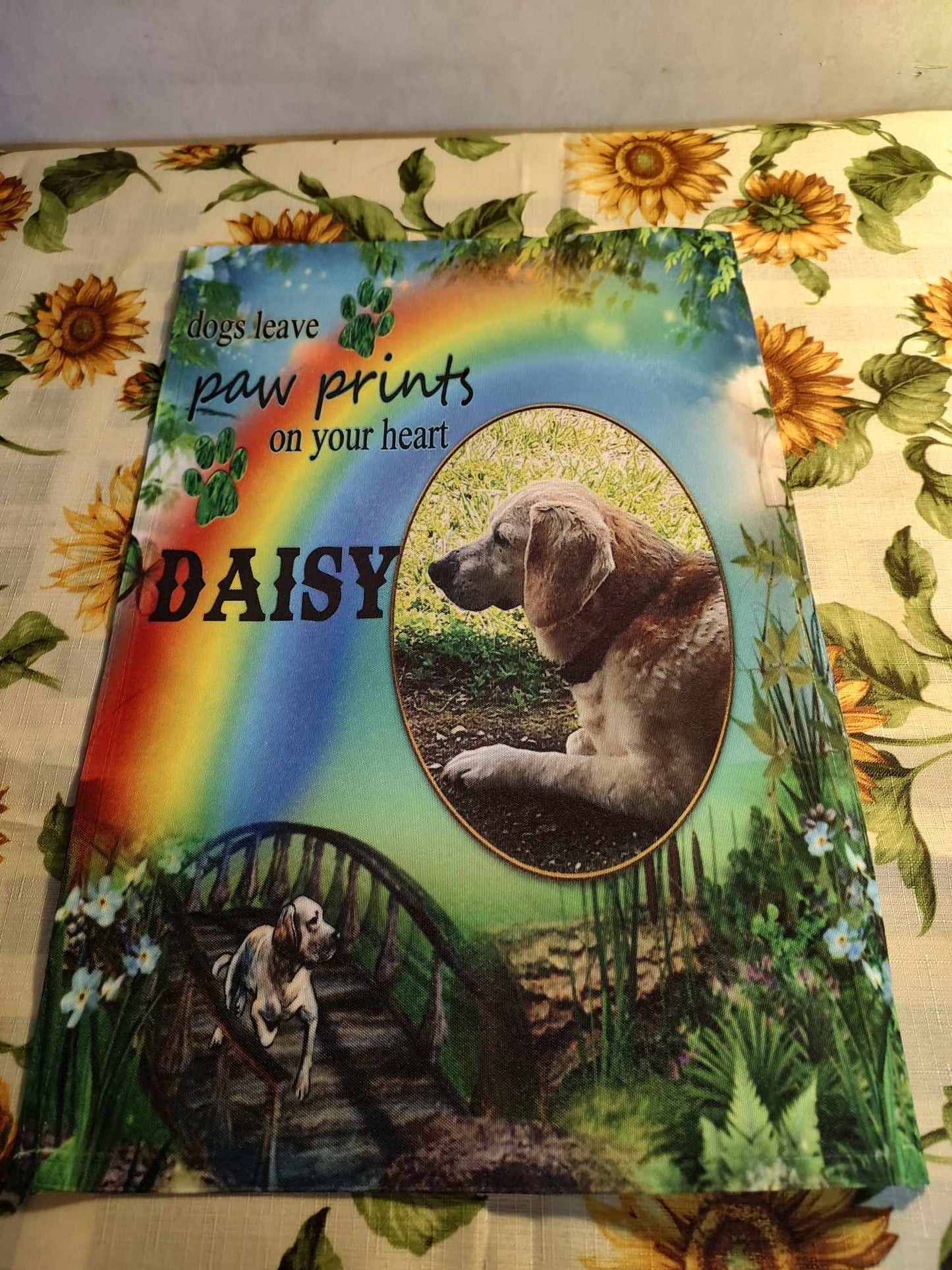 Rainbow bridge pet memorial garden flag