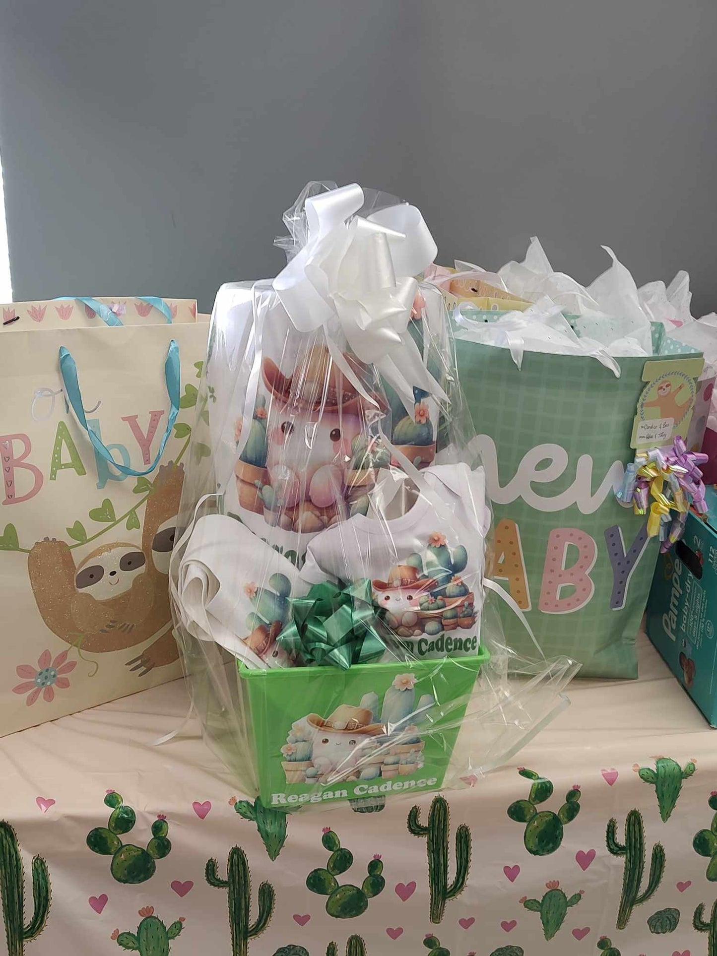 Personalized baby gift basket any theme and name