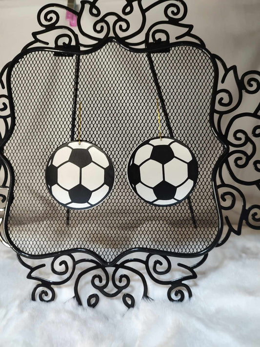 Soccer leatherette earrings