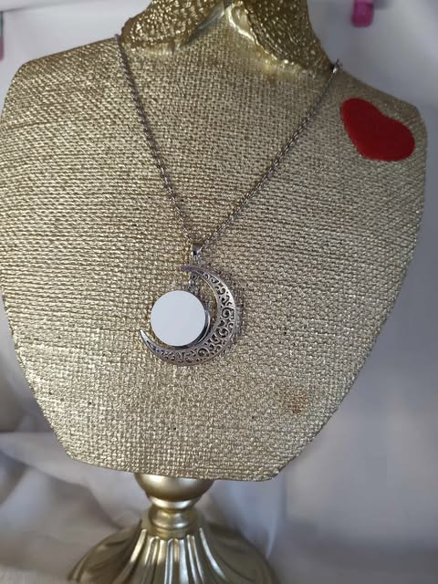 Moon photo necklace