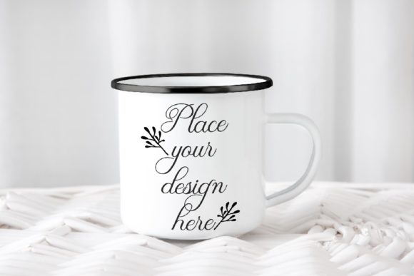 Enamel aluminum camp mug with your choice of photo or design