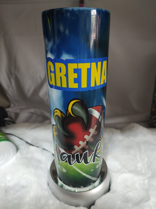 Gretna Hawks claw football 30 oz tumbler clearance sale