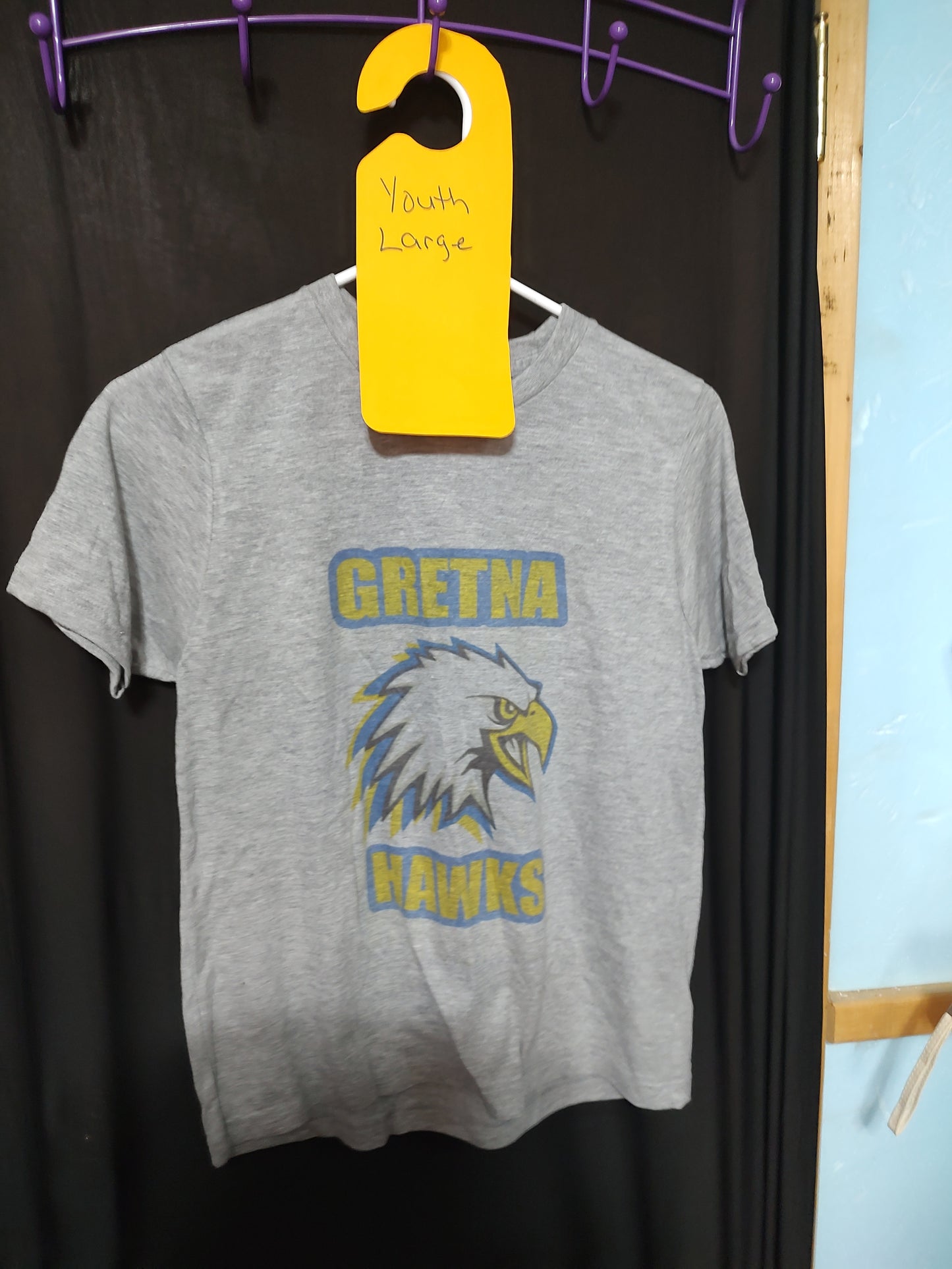 Gretna Hawks vintage look youth large t-shirt clearance sale