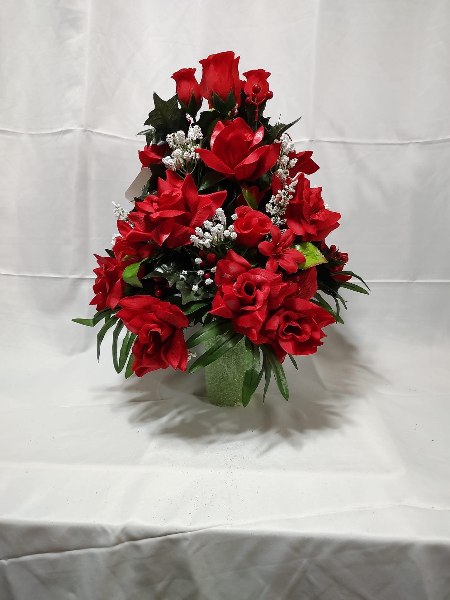 Red flower arrangement