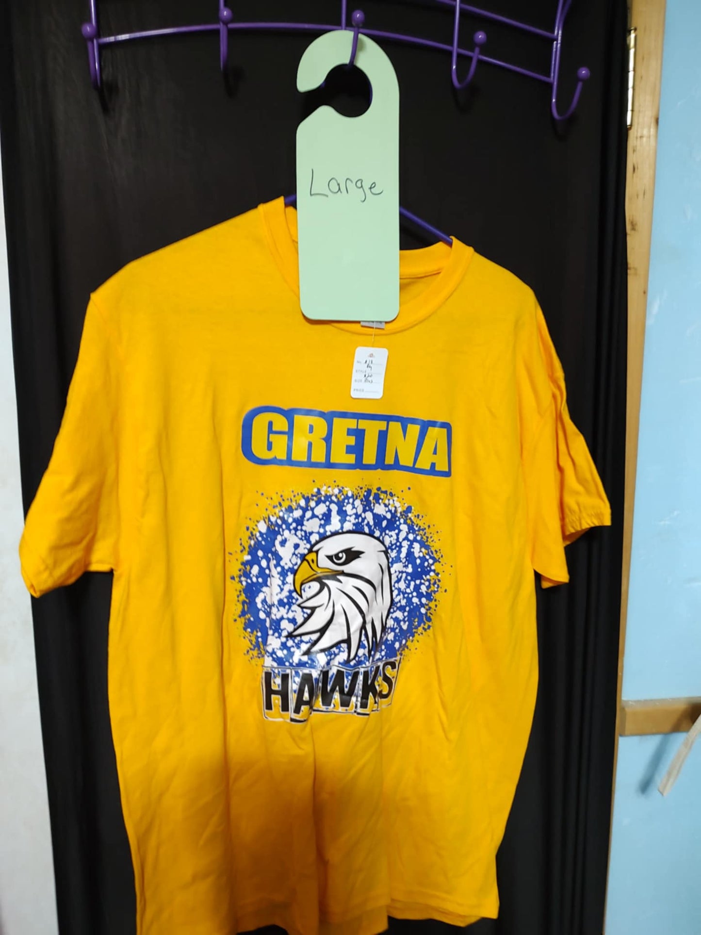 Clearance-Large Gretna Hawks T-Shirt