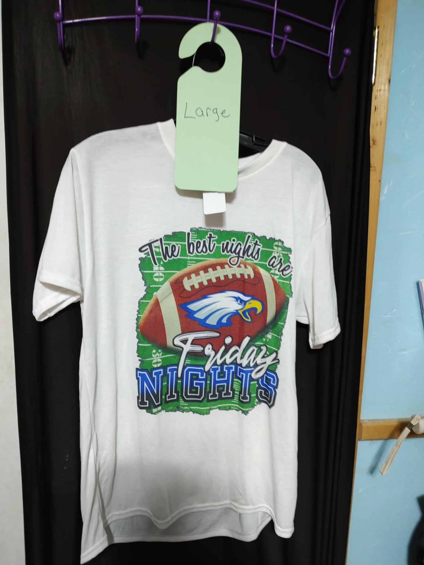 Clearance-Large Friday Nights Hawks T-Shirt