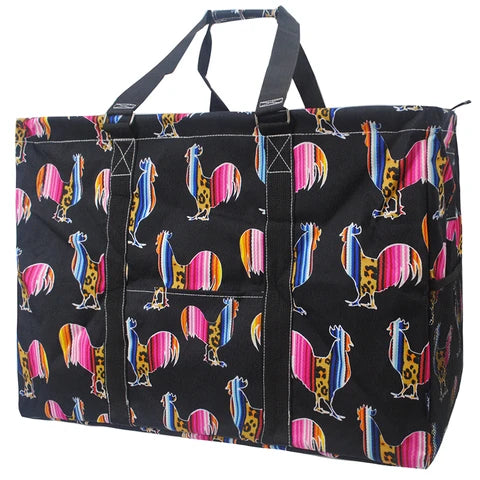 Rooster Oversized utility basket tote bag