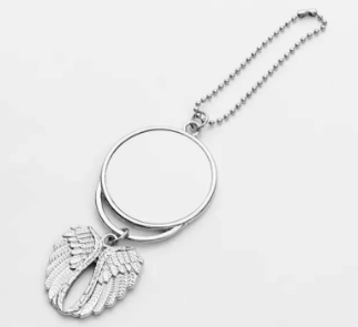 Personalized angel wing car charm