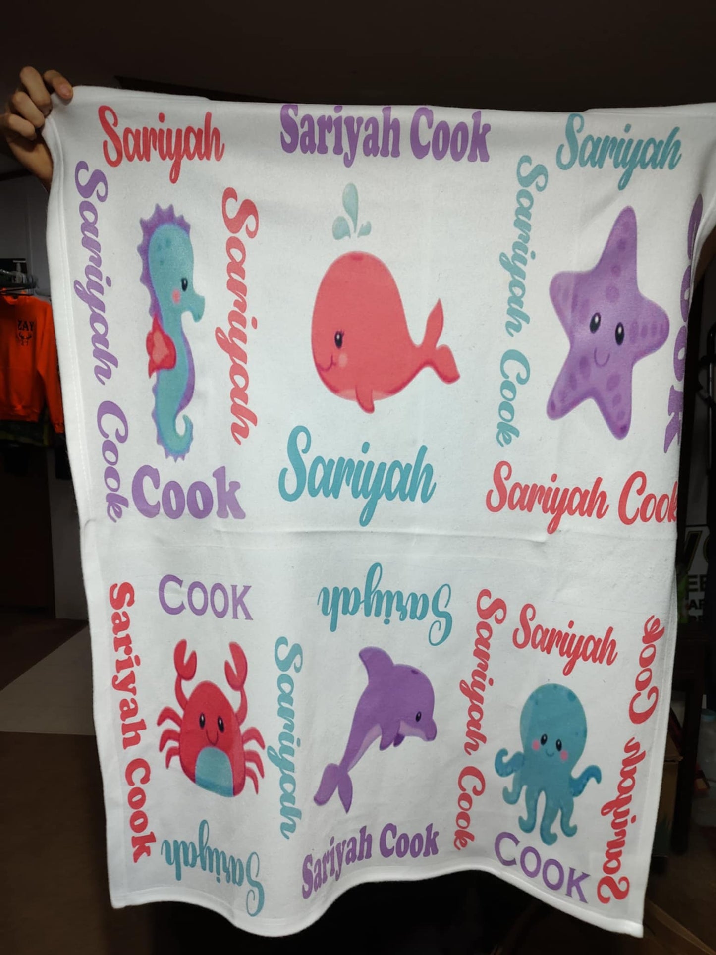 Personalized baby blanket with any theme and name