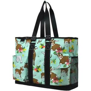 Goat sunflower everyday organizer tote bag personalized with name or monogram