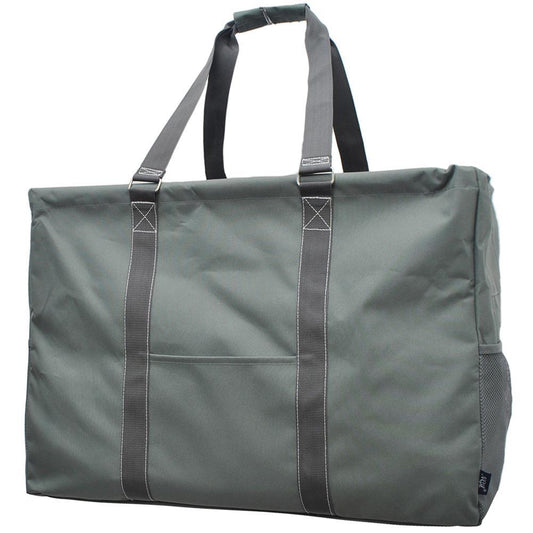 Gray Oversized utility basket tote bag