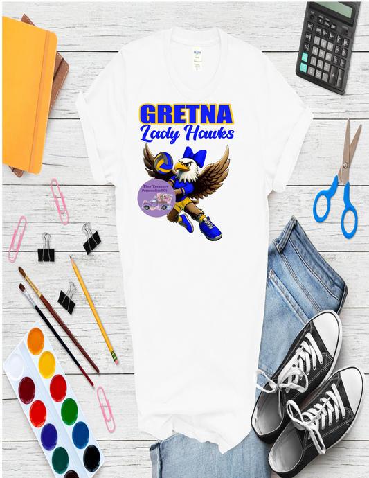 Gretna Hawks Lady Hawks Volleyball t-shirt