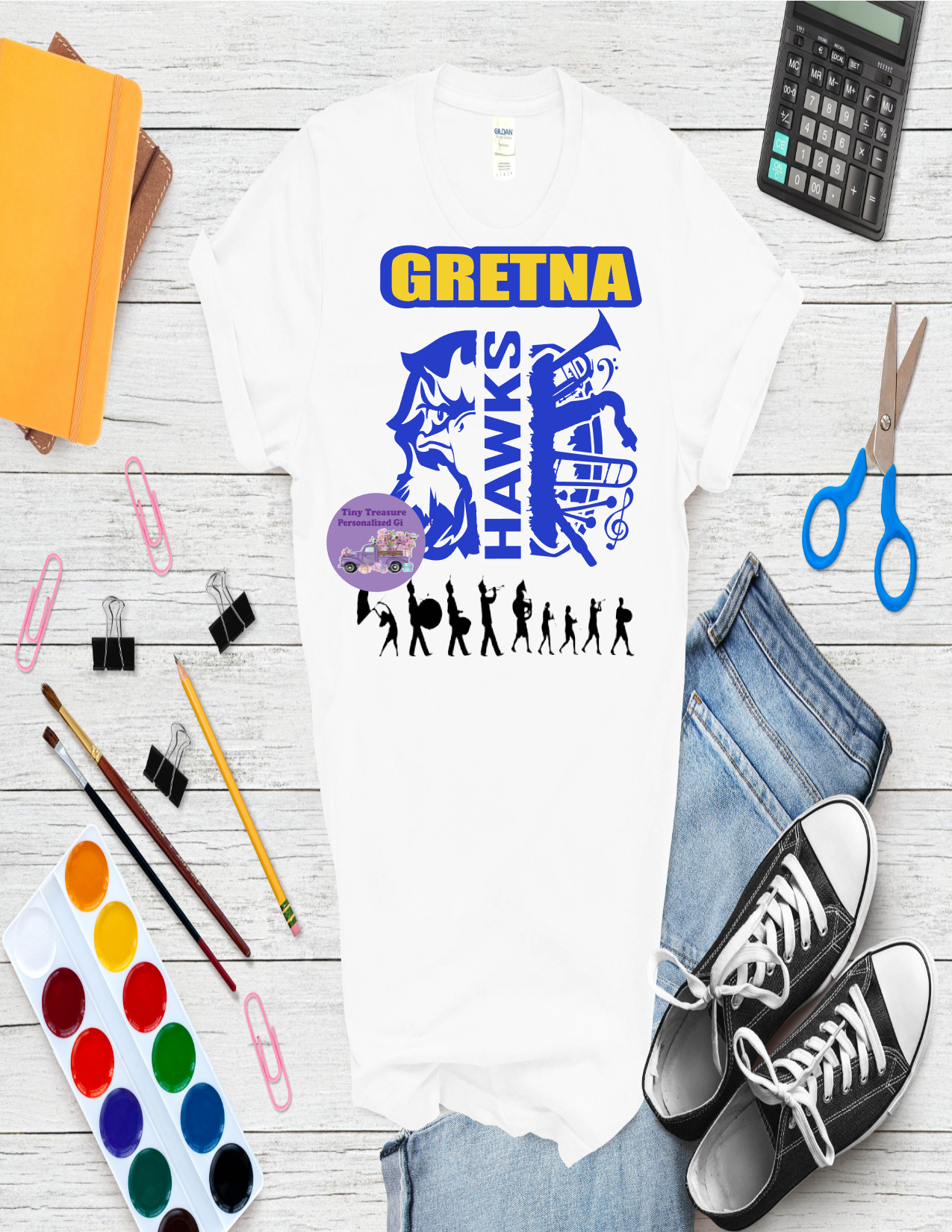 Gretna Marching Hawks school  t-shirt