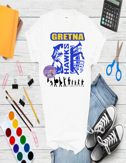 Gretna Marching Hawks school  t-shirt