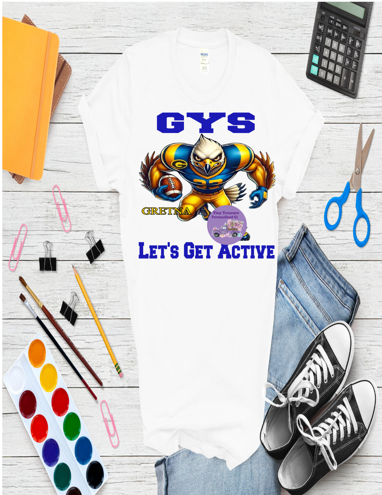 Gretna Youth Sports Let's Get Active  t-shirt