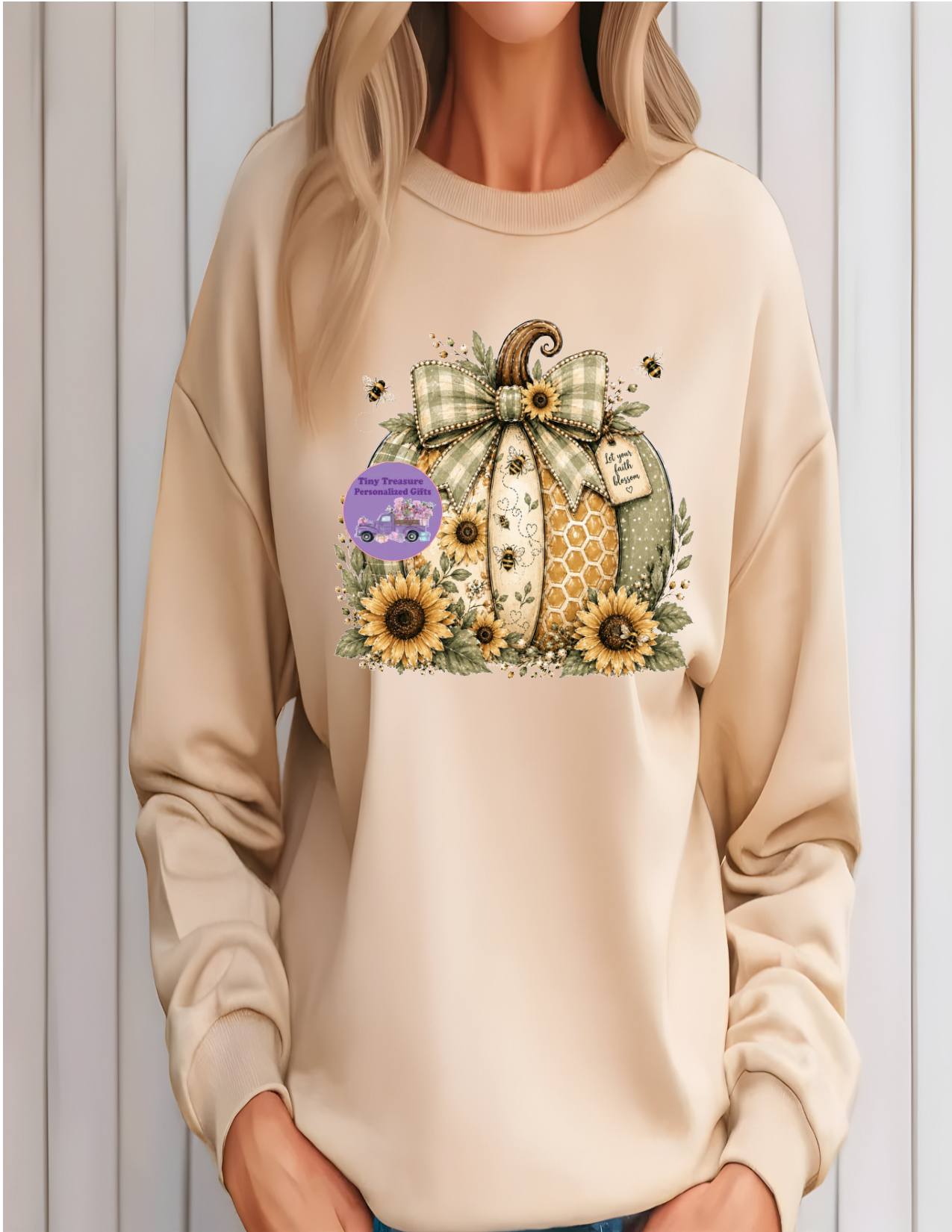 Let Your Faith Blossom pumpkin sweatshirt