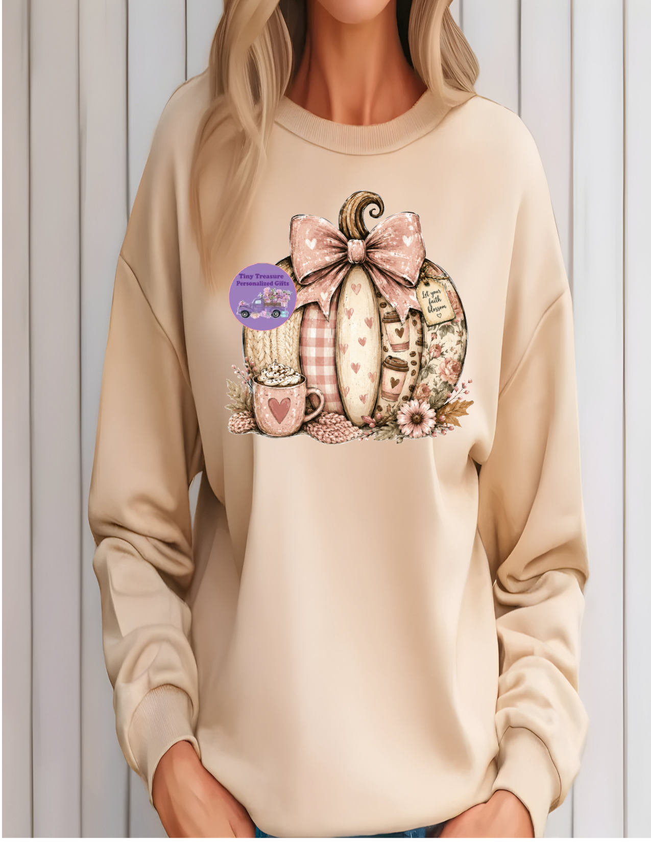 Let your faith blossom coffee sweatshirt