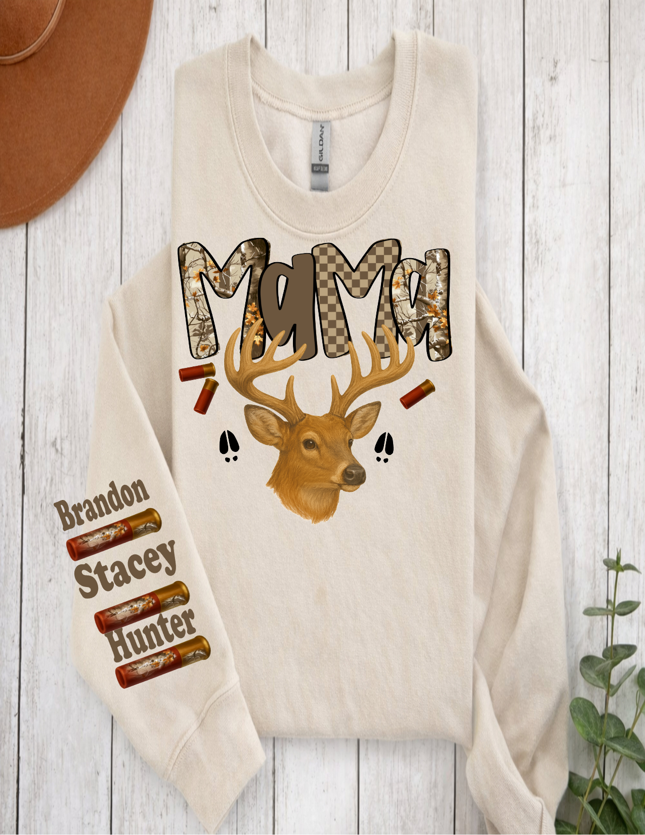 Mama deer personalized sweatshirt