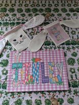 Name puzzle with bunny pouch