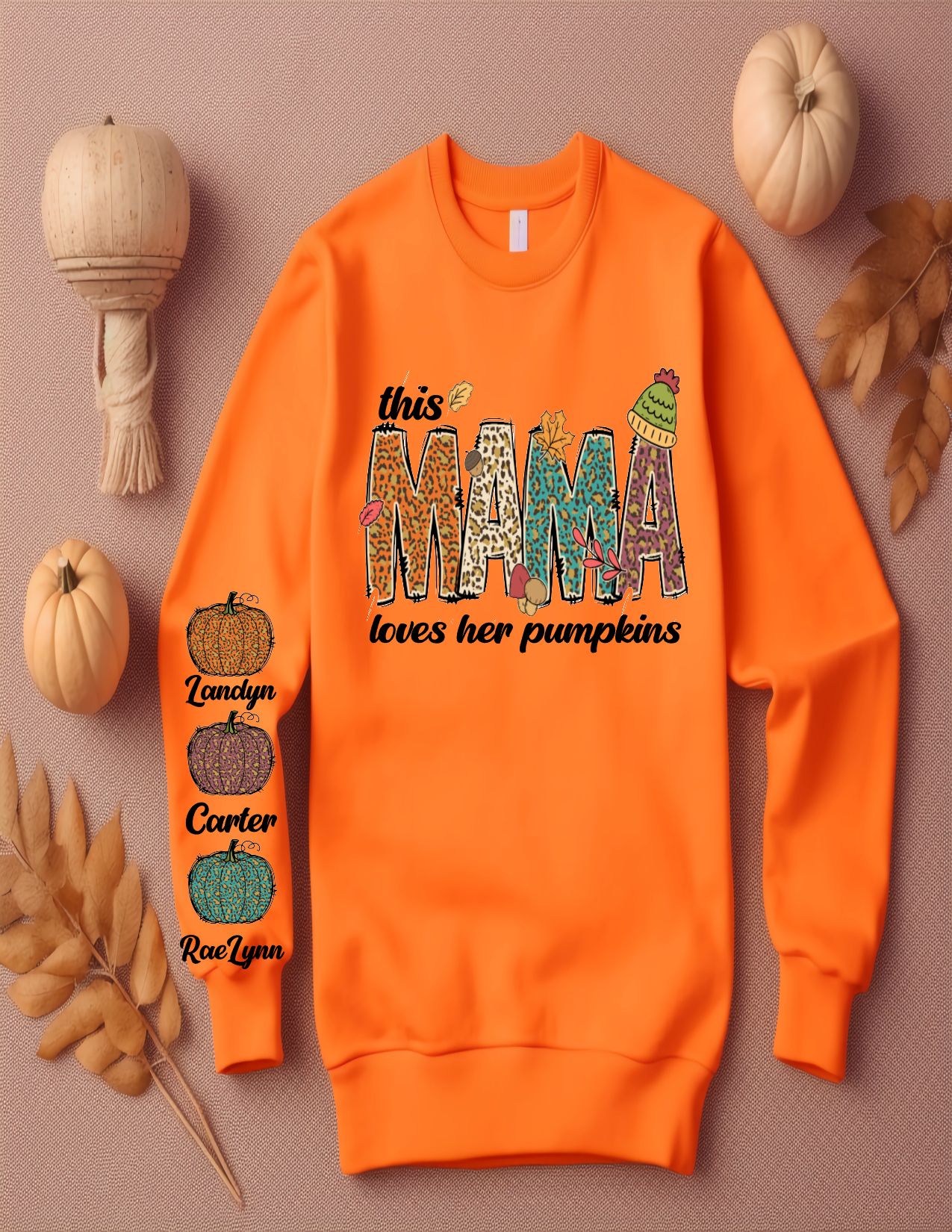 This Mama loves her little pumpkins personalized sweatshirt
