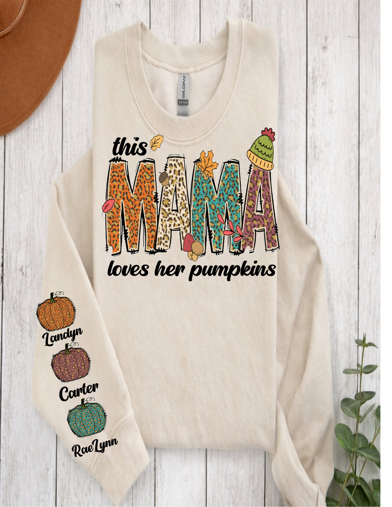 This Mama loves her little pumpkins personalized sweatshirt
