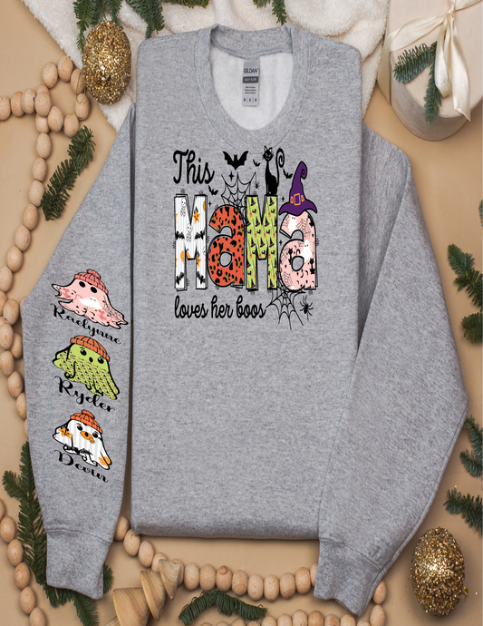 This Mama loves her boos personalized sweatshirt