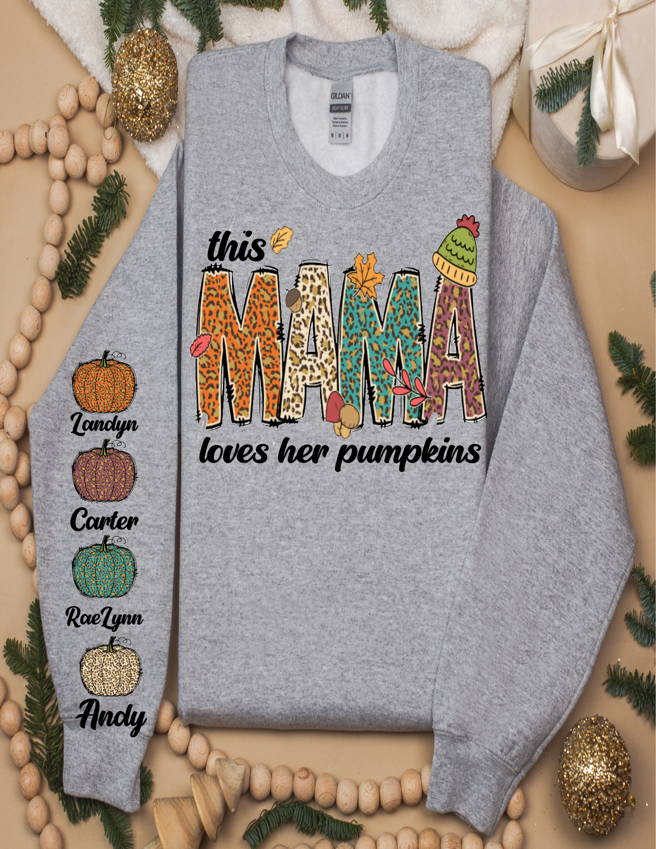 This Mama loves her little pumpkins personalized sweatshirt